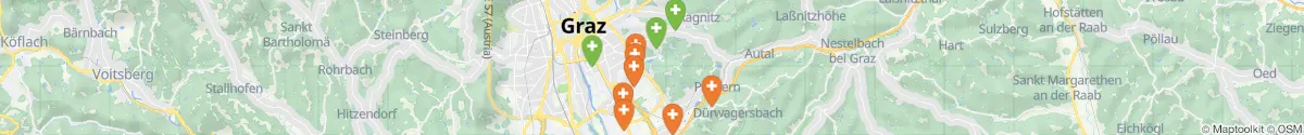 Kartenansicht für Apotheken-Notdienste in der Nähe von Hart bei Graz (Graz-Umgebung, Steiermark)